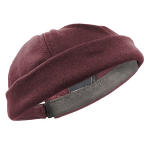 Hanse-Troyer Dockercap (kurz) aus Merino-Mischgarn Weinrot 