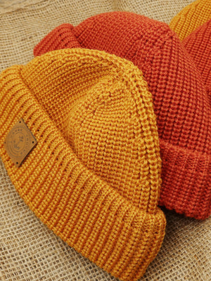 Docker-orange-5 Dockermütze aus 100% Merinowolle