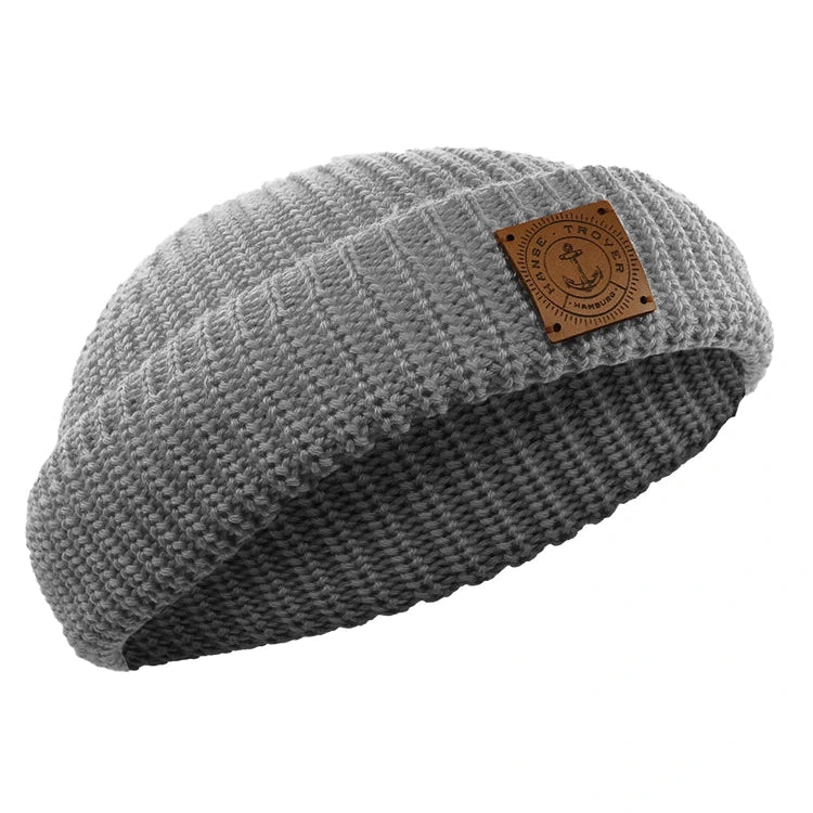 Hanse-Troyer-docker_hellgau Dockermütze aus 100% Merinowolle