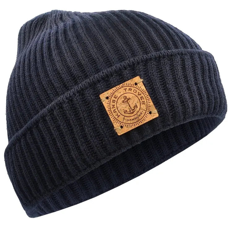 Seemannsmütze-ripp-marineblau-1 Seemannsmütze in Rippenmuster aus 100% Merinowolle
