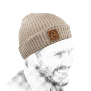 Seemannsmütze-ripp-sandbeige-man-2 Seemannsmütze in Rippenmuster aus 100% Merinowolle