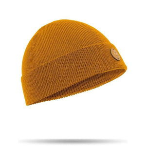 Hanse-Troyer Klassische Feinstrick M&uuml;tze 100% Merinowolle Gelb  Klassische Feinstrick Mütze 100% Merinowolle