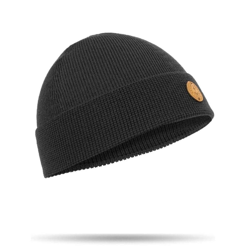 Hanse-Troyer Klassische Feinstrick M&uuml;tze 100% Merinowolle Anthrazit 