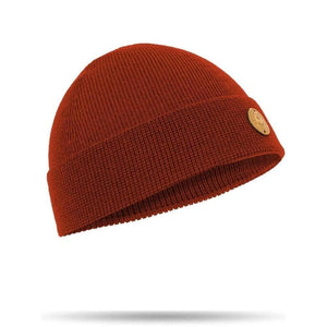 Hanse-Troyer Klassische Feinstrick M&uuml;tze 100% Merinowolle Orange 