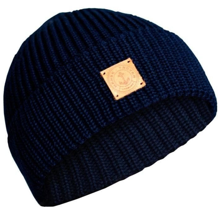 Hanse-Troyer Seemannsm&uuml;tze aus 100% Merinowolle Marineblau 